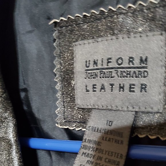 John Paul Richard Leather Blazer, size 10 - Picture 3 of 4